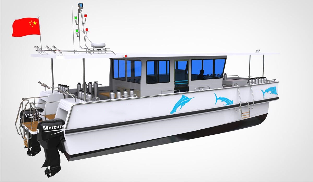 Grandsea 40ft /12m Aluminium Catamaran Diving And Scuba Boat for Sale