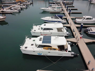 38ft Fiberglass Catamaran Lagoon Design Cruiser Yacht 